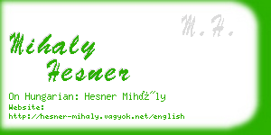 mihaly hesner business card